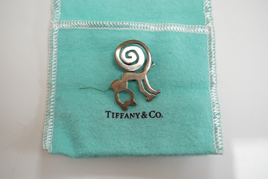 A large quantity of assorted mainly costume jewellery, including a modern Tiffany & Co silver bracelet with heart shaped tag, a pair of Paloma Picasso for Tiffany & Co sterling ear clips, a large 925 and gem set necklace
